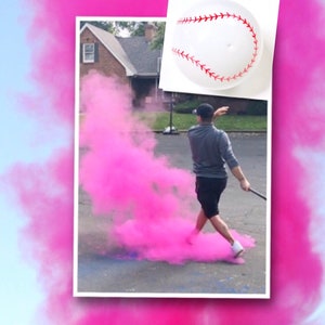 Baseball Gender Reveal balls with NEW bright colors image 2