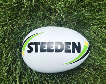 Pelota de rugby para revelar el género hecha a mano: rellena de polvo