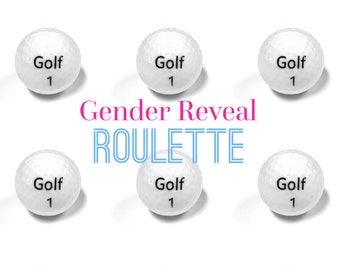 Gender Reveal Roulette! Fun Gender Reveal Golf Ball- 6 Golf Balls Included