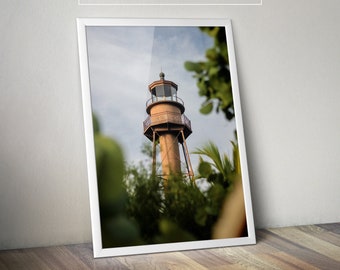 Sanibel Lighthouse Printable Wall Art. Digital Print.