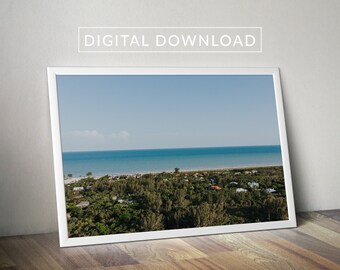 Beach Aerial Printable Wall Art. Digital Print. Sanibel Island, Florida. Photography. Beach Print.