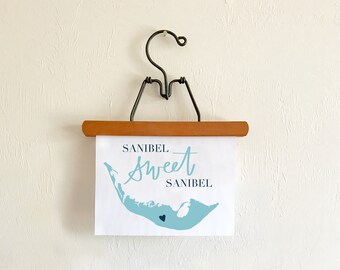 DIGITAL DOWNLOAD // Sanibel Wall Print. Printable Typography Wall Art. Inspirational Wall Decor. Digital Download. Hand Lettered Print