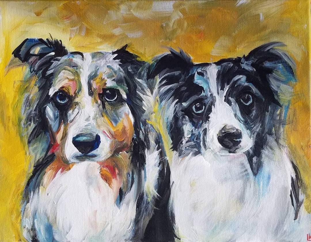Custom Pet Portrait, Hand Painted Acrylic on Canvas (16 x 20)