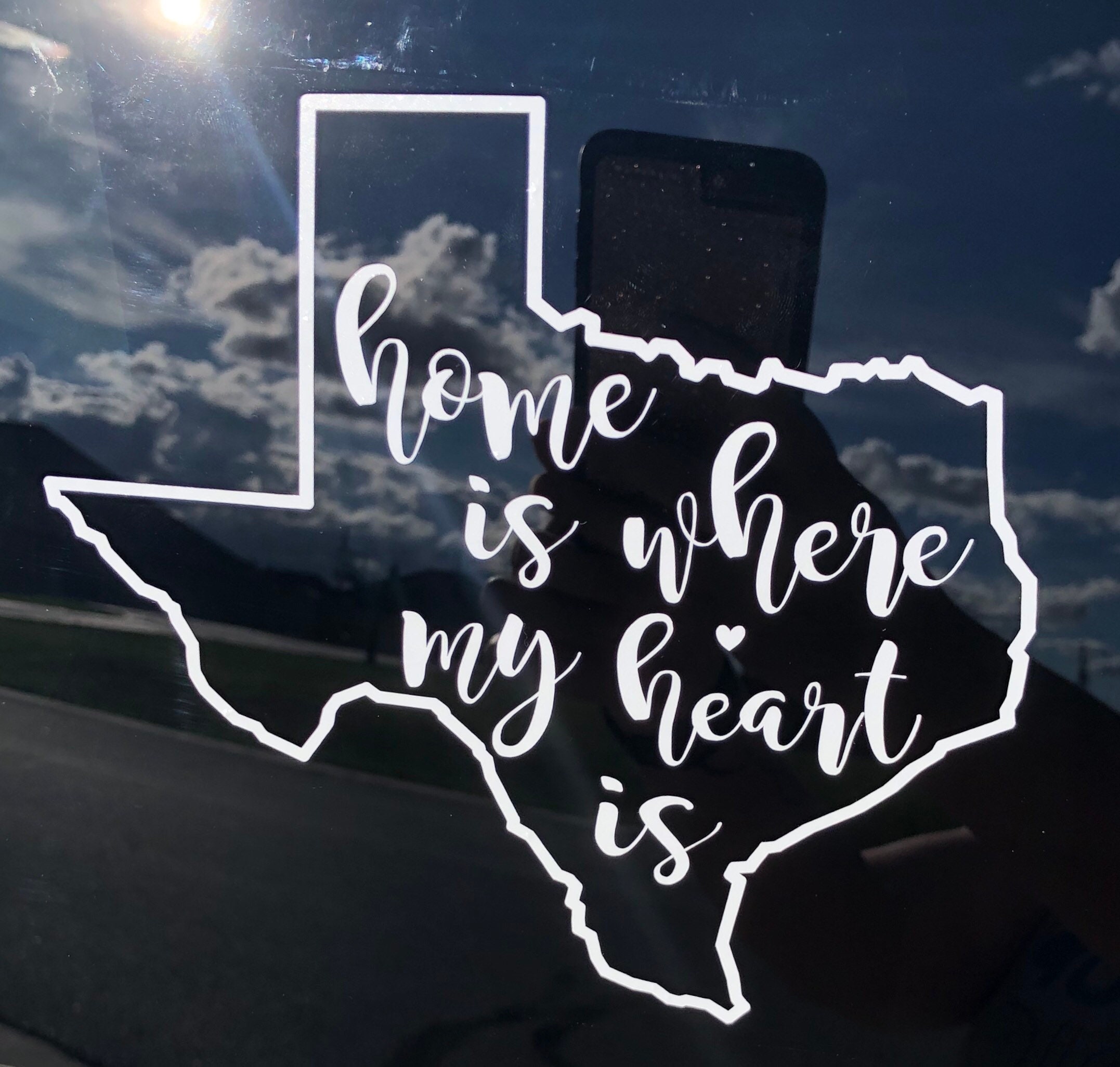 Texas Home Is Where My Heart Is Decal Etsy