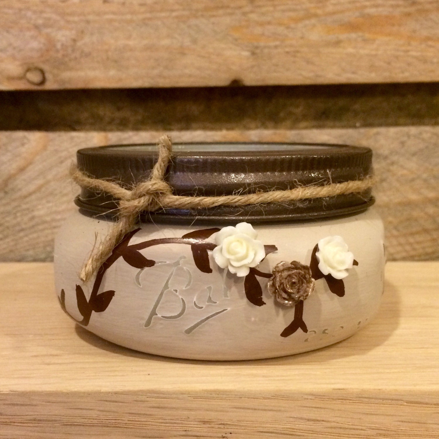 Mason Jar Business Card Holders Mason Jar Desk Organizer Etsy