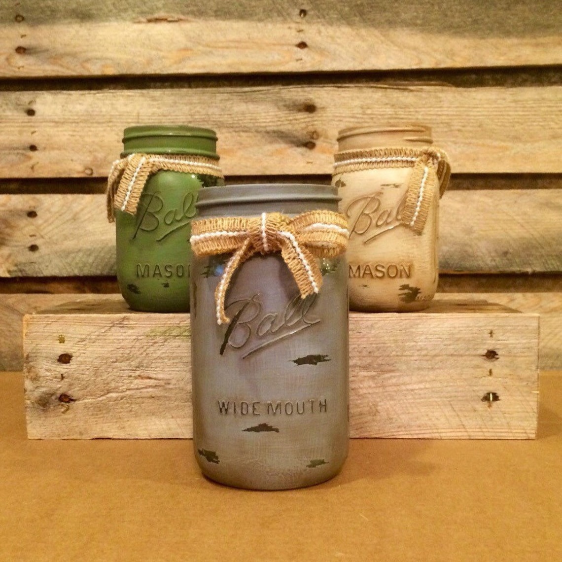 Rustic Mason jars Rustic Mason Jar Centerpiece Rustic Mason | Etsy