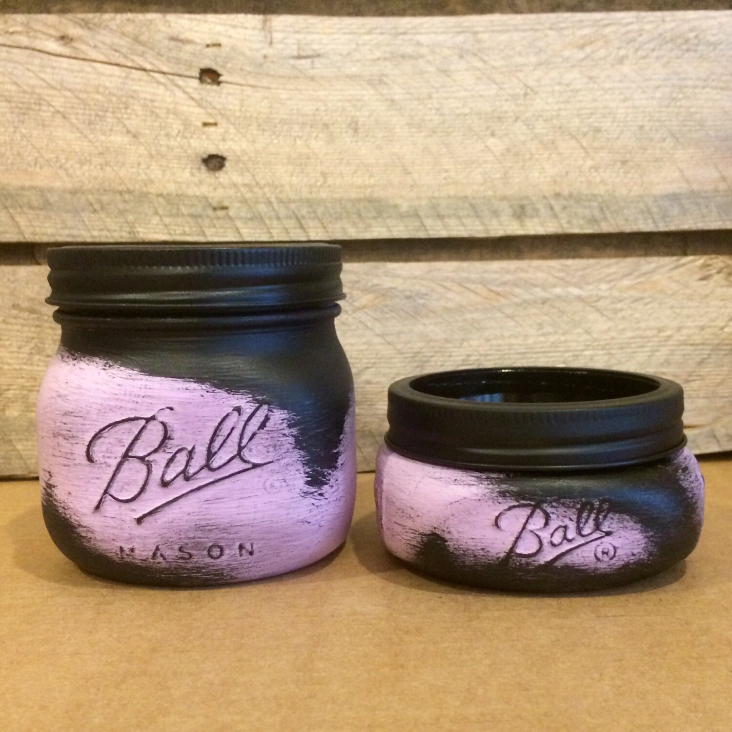 Mason Jar Bathroom Set Rustic Lavender Mason jars Lavender Etsy