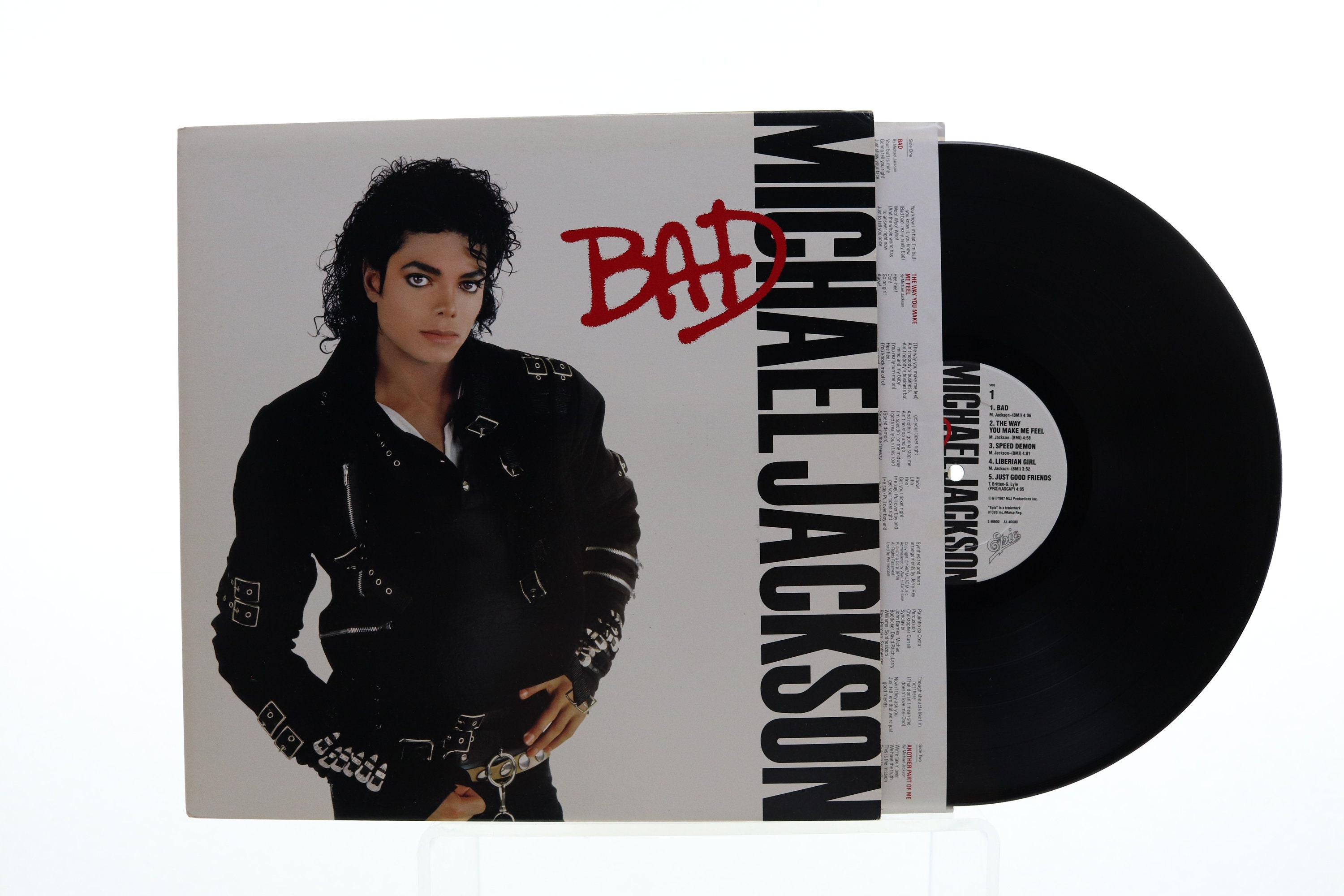 Michael Jackson Bad Promo Vinyl Record LP VG++