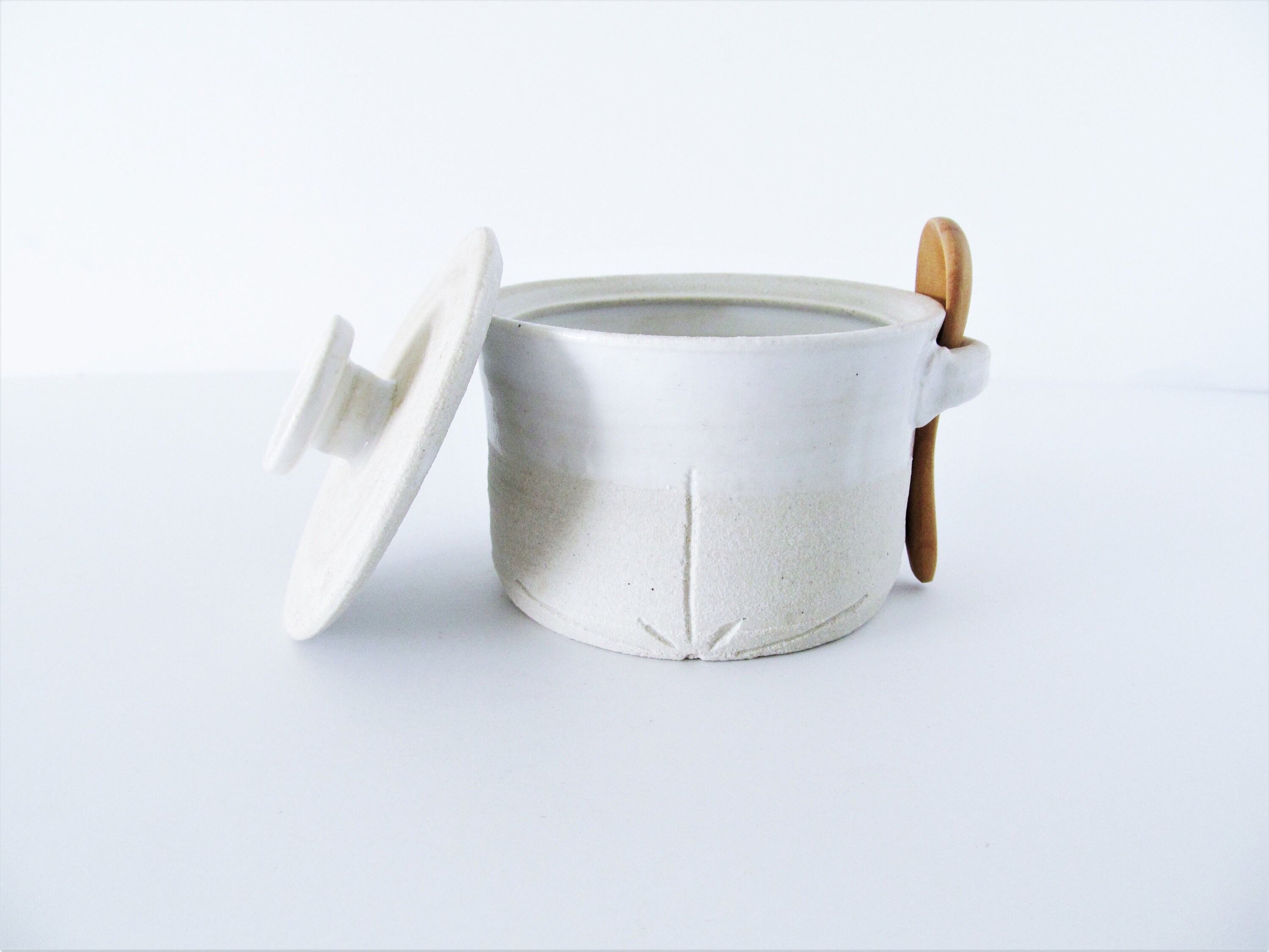 Salt Cellar/ Gift for Dad/ Salt Cellar With Lid and Spoon/ Etsy