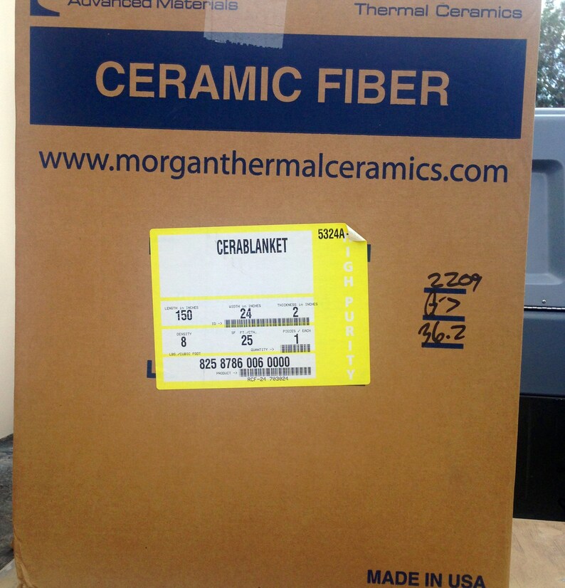 Cerablanket 2400F 2 Thick Ceramic Fiber Insulation Blanket