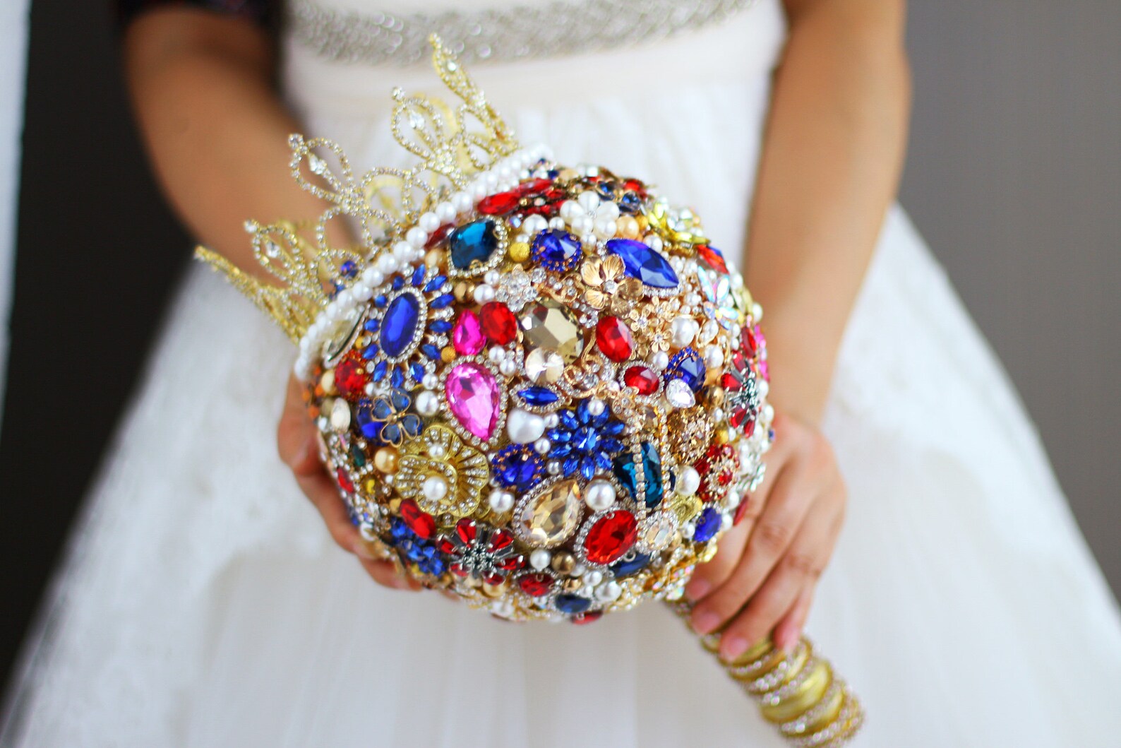 Brilliant Jewel Bouquet Colorful Gemstone Bridal Bouquet Etsy Singapore