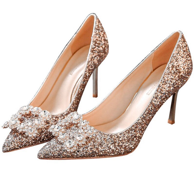 champagne gold wedding shoes