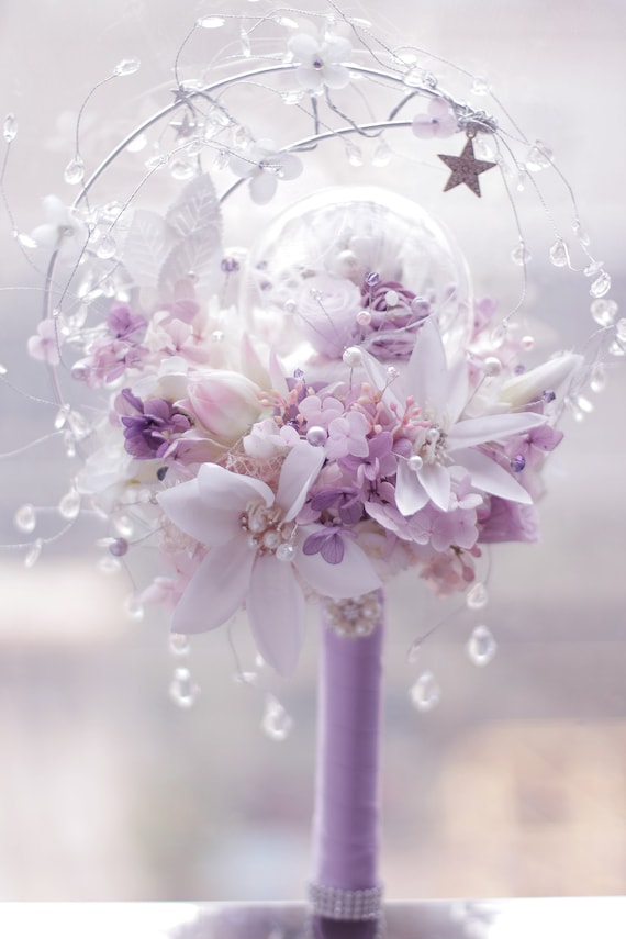 Moon Bouquet Wedding Decoration Supplies Silver White Wedding Bride Crystal  Ball Flower Art Stars Bouquet Pink Blue Stars Bouquet Scepter 