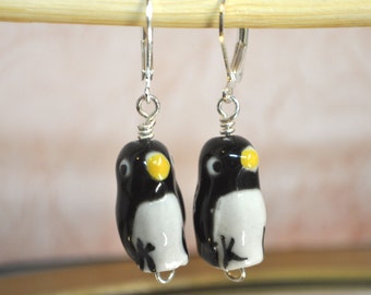 Penguin Earrings |  Penguin Jewelry | Winter Jewelry
