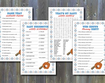 Baseball-Themed Baby Shower Games - Printable Instant Download