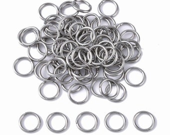 8mm Stainless Steel Open Jump Rings 18ga Steel Findings 304 Grade