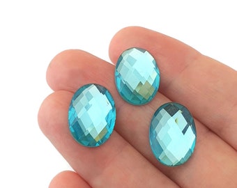 Earrings 13 x 18 mm cabochon jewelry with rhinestone LOCKENBAUM Curly Tree