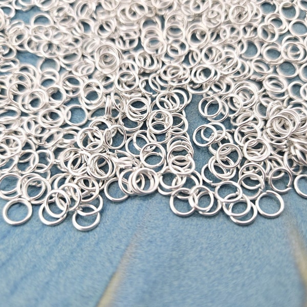 5mm Silver Plated Jump Rings 21ga Open Metal Linking Rings