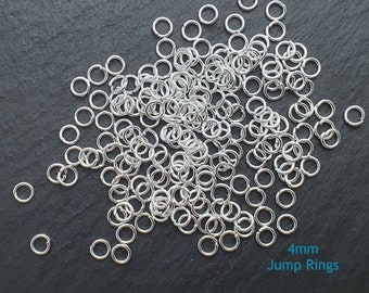 4mm Silver Plated Jump Rings 21ga Iron Open Rings