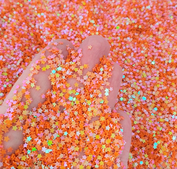 Glitter Mix - Coral Mist | Orange Iridescent - Opalescent | Resin Art |  Slime | Festival Fun | Nail or Body Glitter | Crafts | Tumbler
