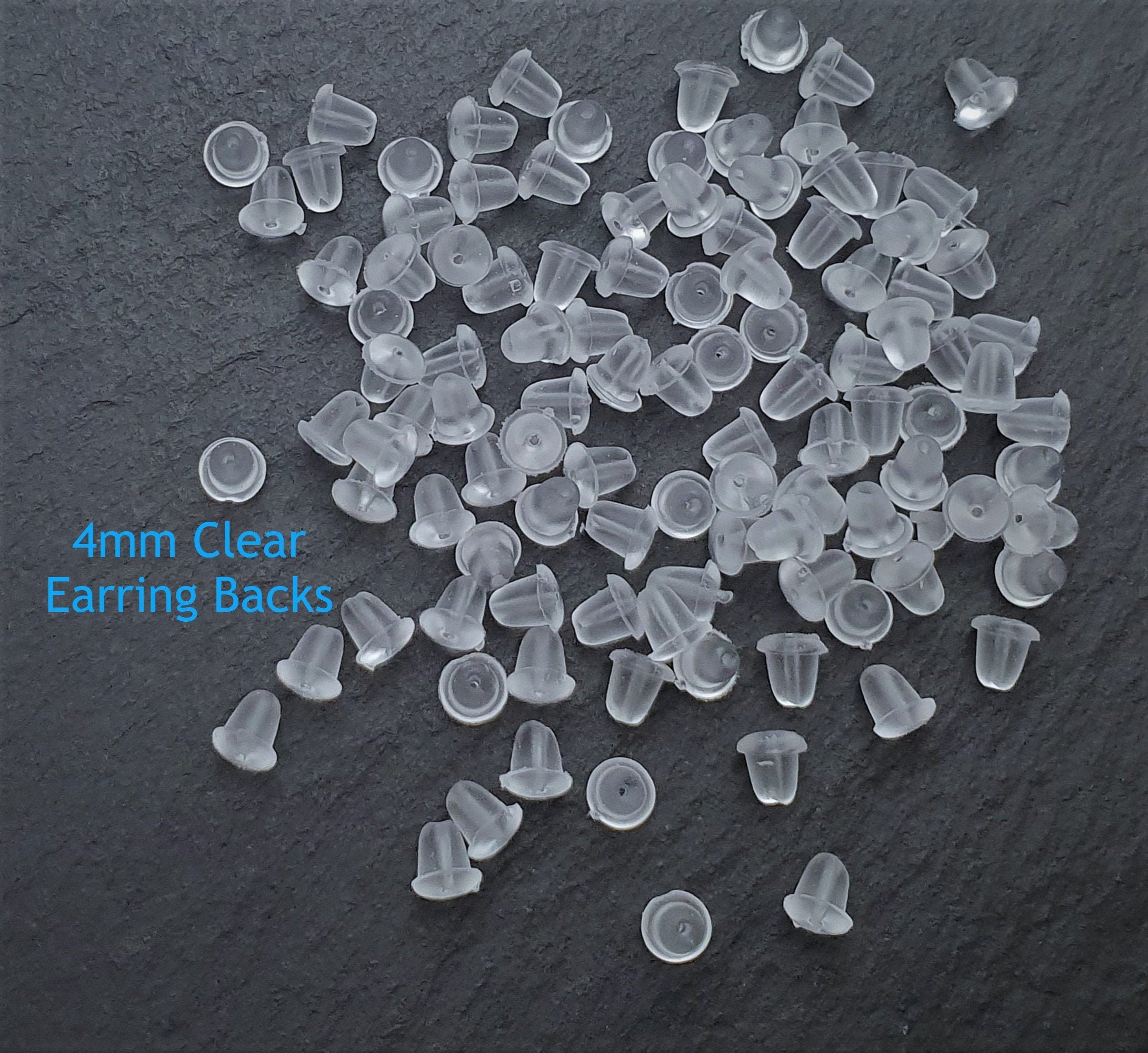 500PCS 4MM Rubber Earring Back Stoppers Ear Post Nuts Jewelry Findings Clear 500PCS 4MM Rubber Earring Back Stoppers Ear Post Nuts Jewelry Findings Clear