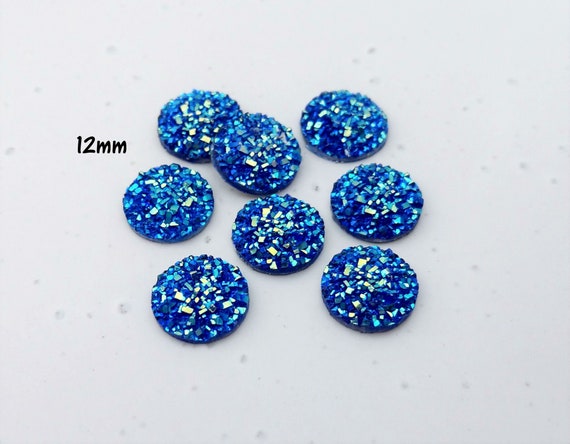 20pc Sparkly Aqua Blue Crystal round wholesale flat back Gems rhinestones NEW**