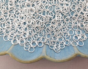 6mm Silver Plated Jump Rings 21ga Iron Open Metal Links