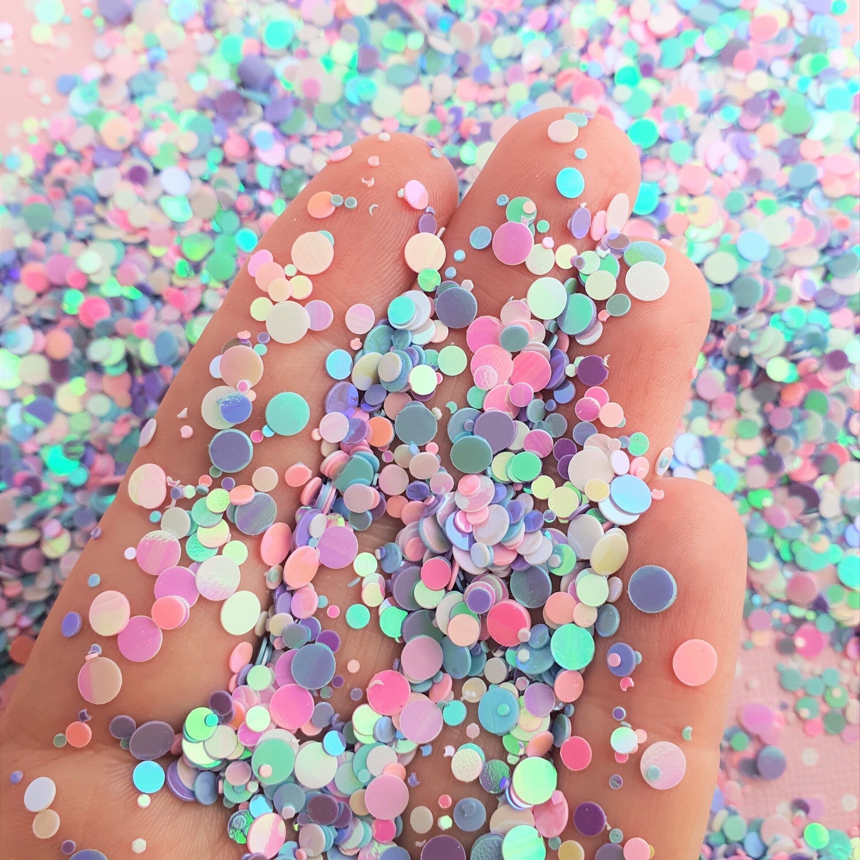 Pink Chunky Glitter Mix, Heart Glitter Mix for Face Body Hair Nail