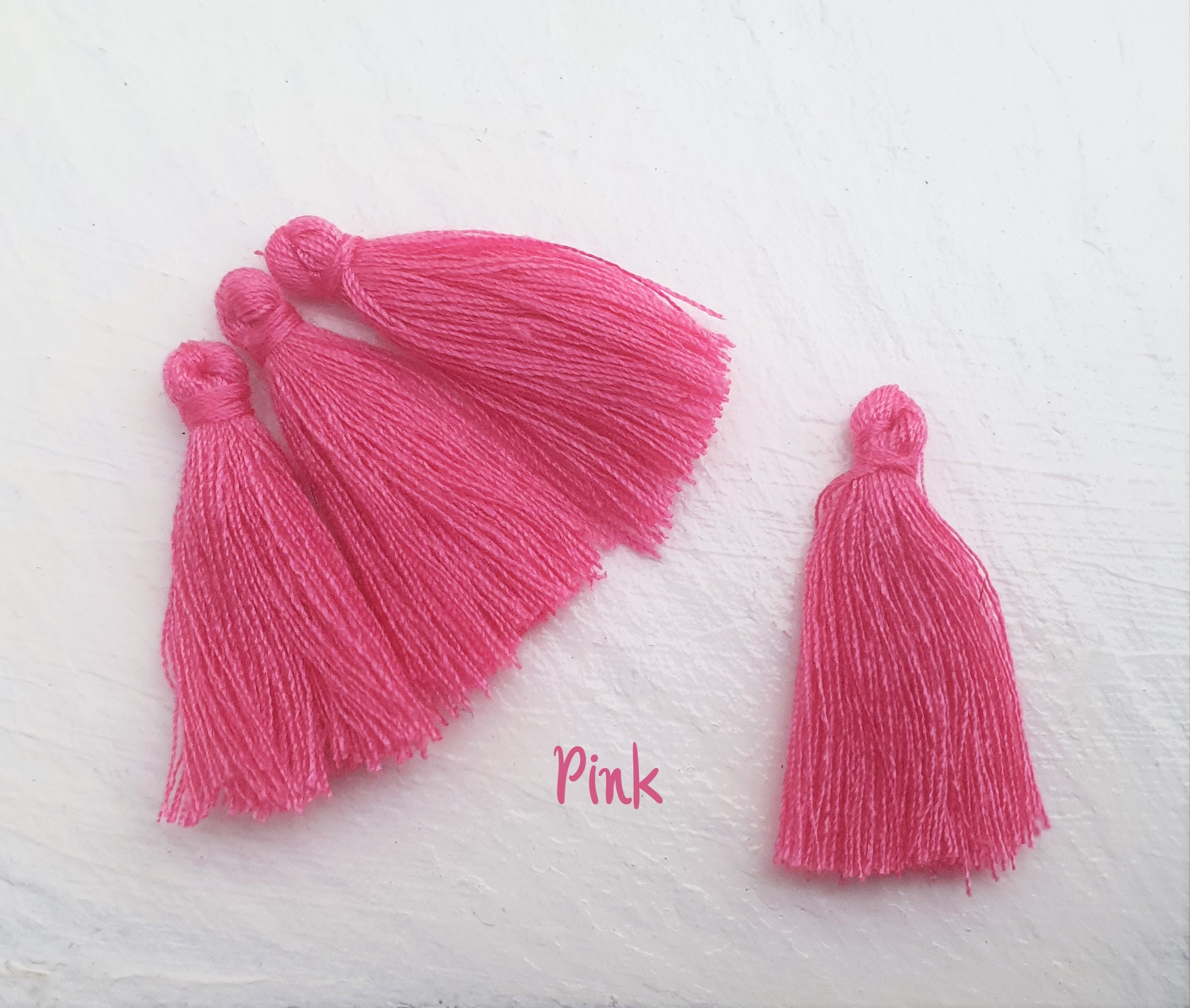 Pink Cotton Tassels approx 30mm 10/50pc Soft Mini Tassel Etsy