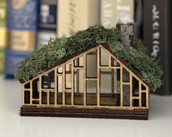Folklore Mini Cabin -Handmade - Physical Item will be shipped