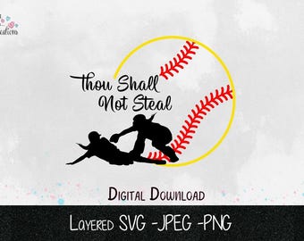 Du sollst nicht stehlen Layered SVG ~ png ~ jpeg ~ Instant Download