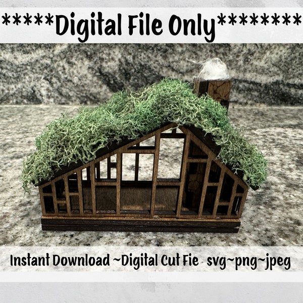 DIGITAL - inspired Mini Folklore Cabin******LASER CUT file only******