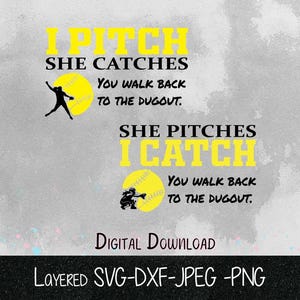 Softball Dad & Mom Shirt - I Catch, She Pitches Softball Dad & Mom Shirt - I Catch, She Pitches
