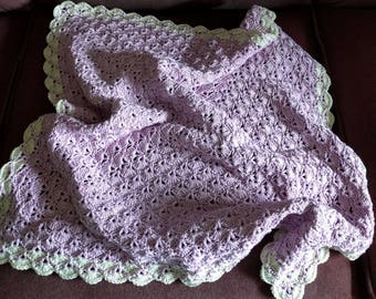 Pink and White Baby Blanket For Girls