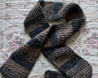 Gray and Beige Scarf
