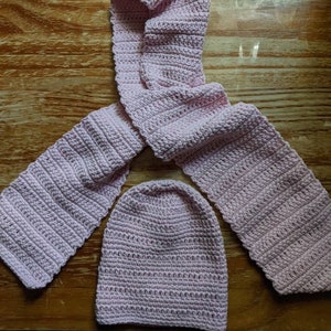 Crocheted Hat and Scarf with Keyhole for Young Kids