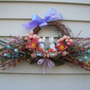 Easter Wreath - Spring Wreath - Easter Bunny Wreath - Easter Egg Wreath
