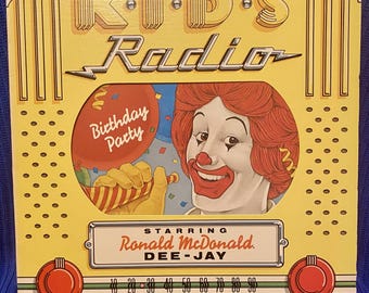 Vintage Mcdonalds Kids Radio Birthday Party LP Vinyl Record RARE