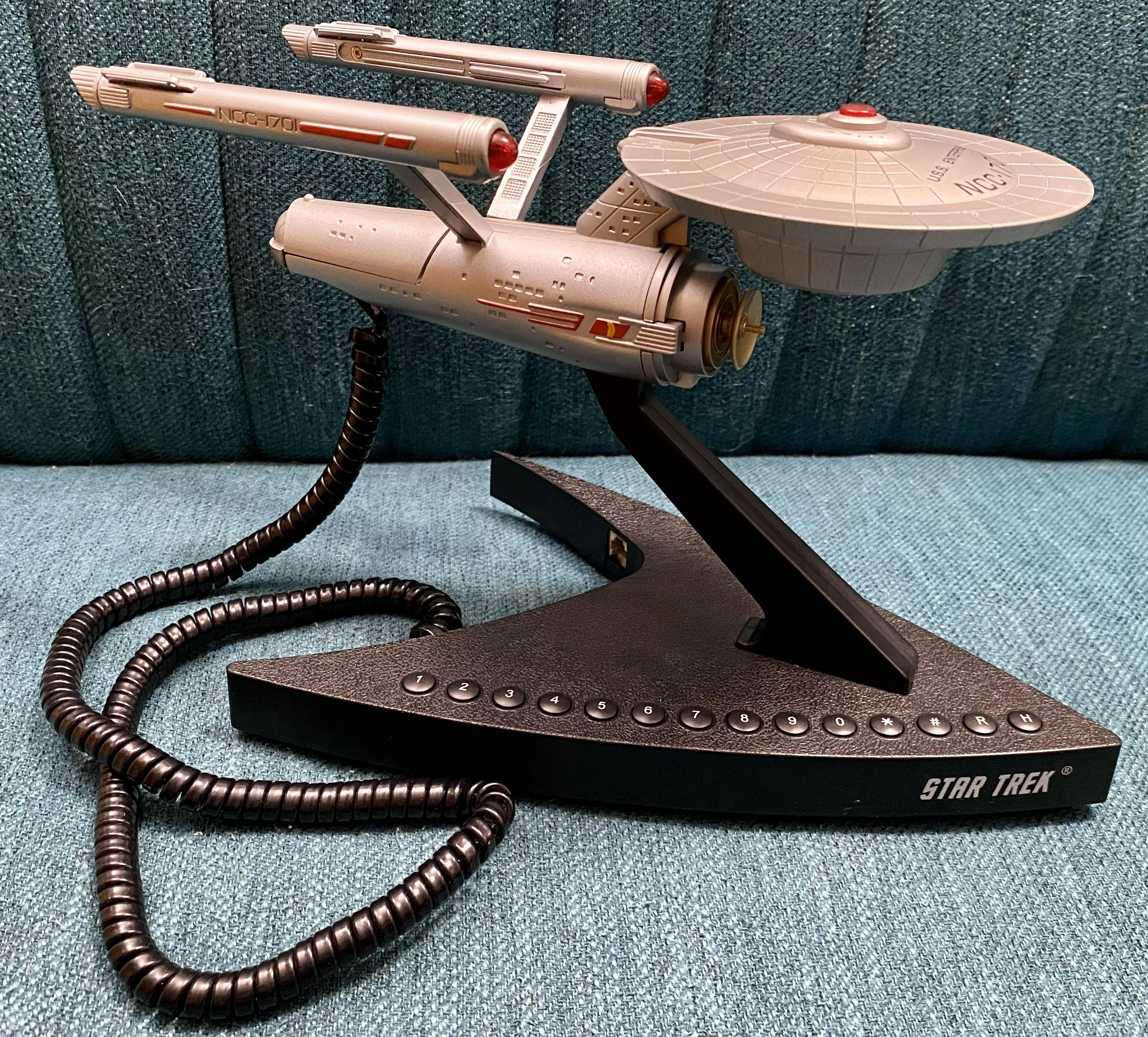 muque Vintage Telephone T (Mサイズ) Vintage Star Trek Telemania USS Enterprise Telephone 1993 Landline