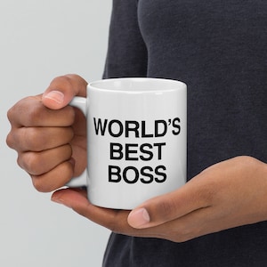 World&#39;s Best Boss Mug | Office Gift | Coworker Gift | Boss Present | Coffee Mug
