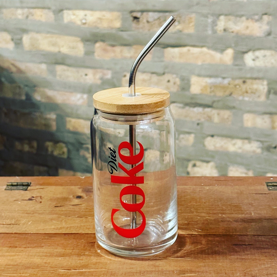Diet Coke Glass Can Tumbler Can Glass Soda Can Glass Pop Etsy
