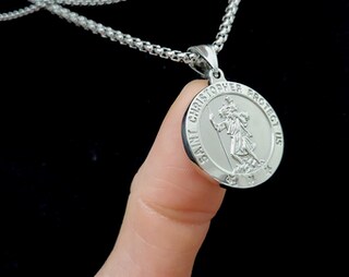 Collana San Cristoforo Personalizzata In Acciaio Inossidabile – Ciondolo Con Preghiera Incisa, Gioiello Protettivo Per Uomini E Donne