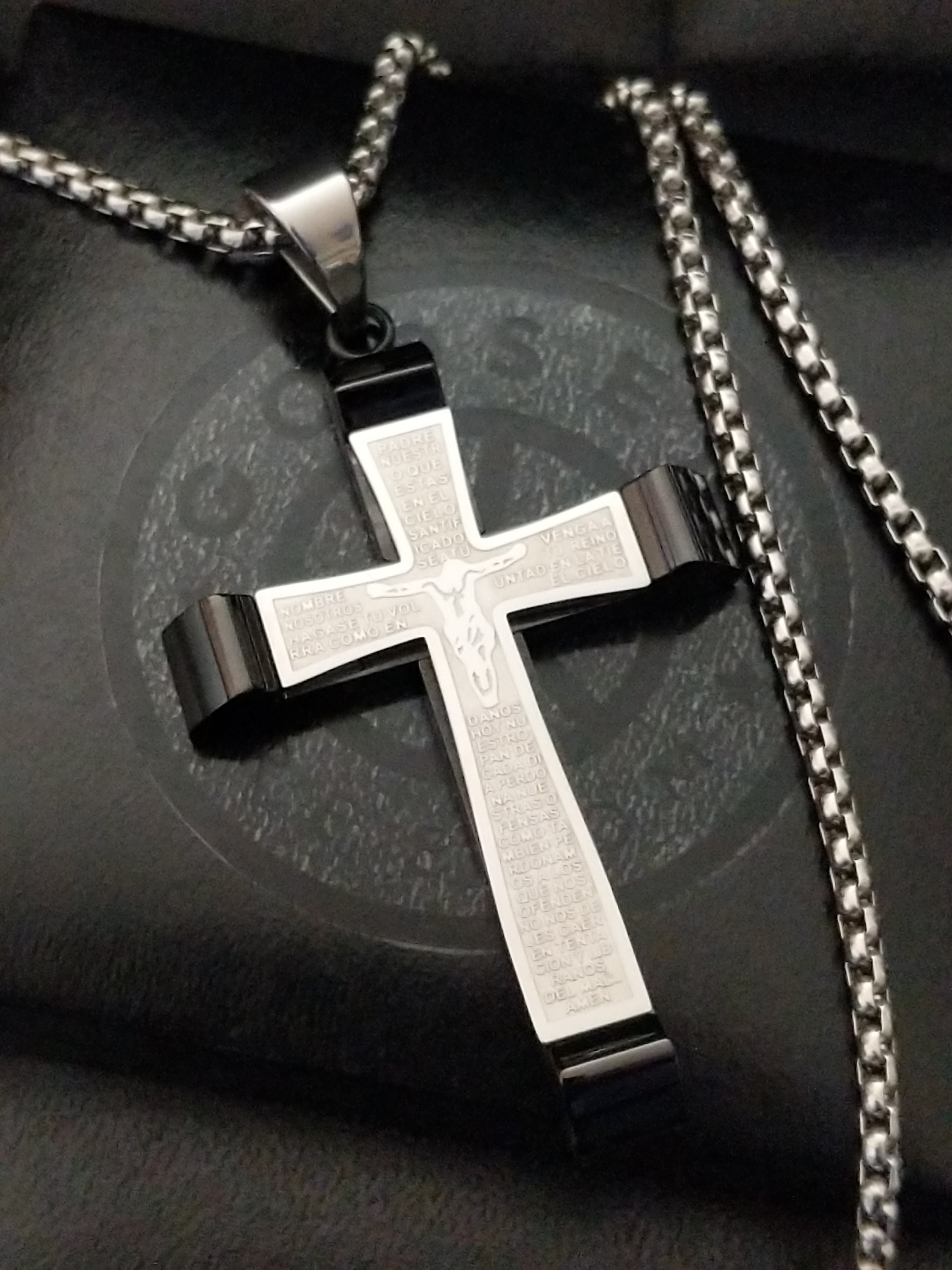 Mens Personalised Crucifix Cross 