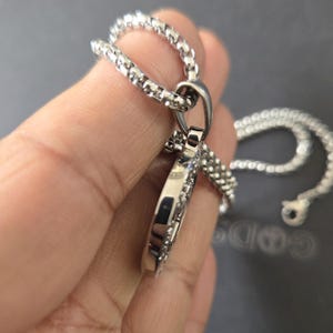 Men's Personalised Saint Christopher Necklace, Engraved Stainless Steel Travel Protection Pendant Necklace, Valentines Gift 画像 6