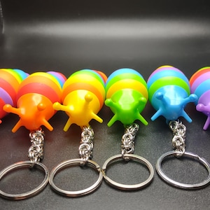 Chainmail Fidget Slug Keychain