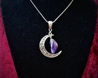 Fairy Necklace: in the Moon (genuine Amethyst.)