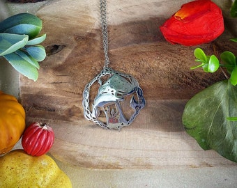 Necklace: Stainless Steel Mushrooms