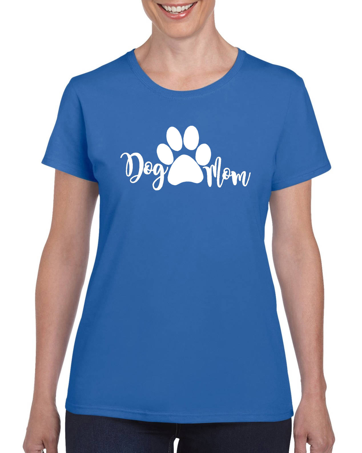 DOG MOM V1 Woman's T-shirt by StickerDad®  - 100% Cotton Tee - High Quality - Made in the USA - Thumbnail 4
