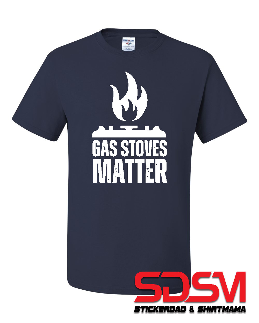 Gas Stoves Matter T-shirt by StickerDad® - 100% Cotton Tee - High Quality - Made in the USA - Thumbnail 4