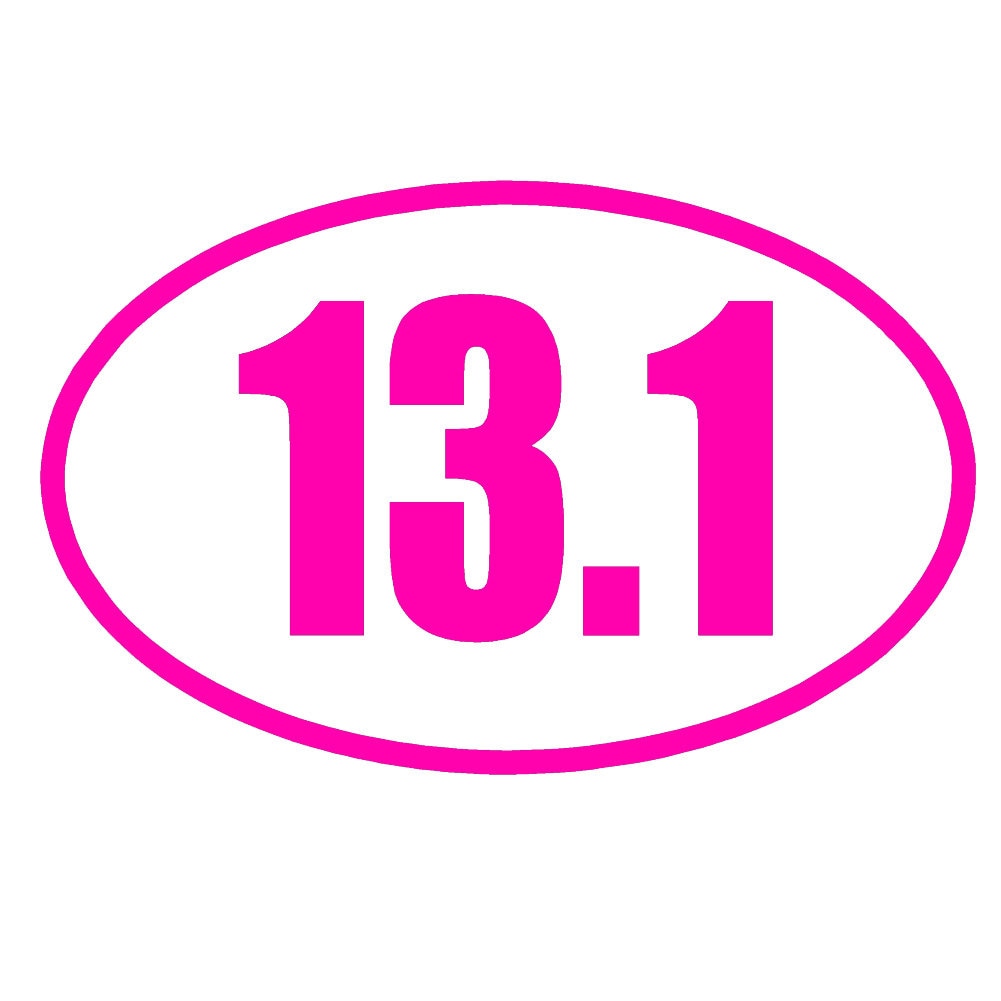 2 Pack - 13.1 HALF Marathon Running 5" Vinyl Decal Window Sticker - Thumbnail 2
